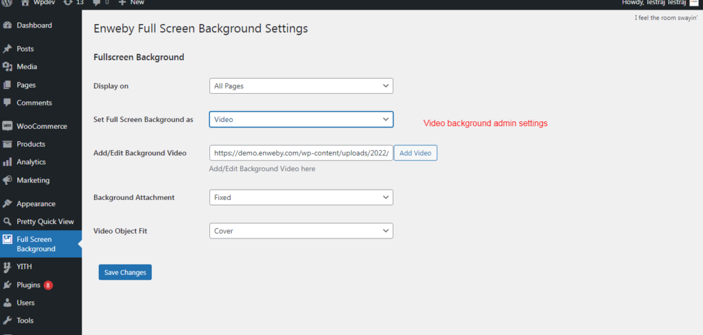 Fullscreen Background Pro