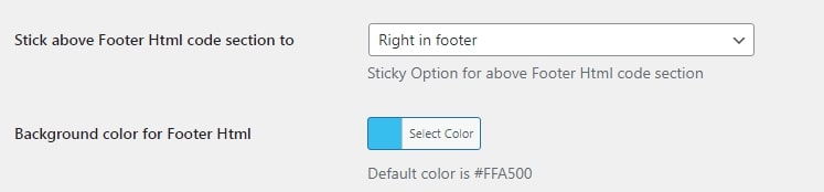 Header Footer Custom Html Sticky Footer