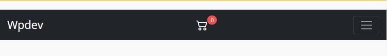 cart icon on offcanvas menu bar