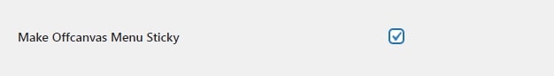 Make offcanvas menu sticky